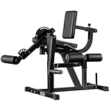 GMWD Leg Extension Machine, Leg Curl Machine, Lower Body Special Leg Machine, Adjustable Leg Exercise Bench with Plate Loaded, Leg Rotary Extension for Thigh, Home Gym Weight Machine, Black