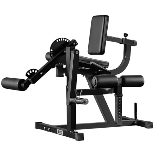 GMWD Leg Extension and Curl Machine, Lower Body Special Leg Machine, Adjustable Leg Exercise Bench with Plate Loaded, Leg Rotary Extension for Thigh, Home Gym Weight