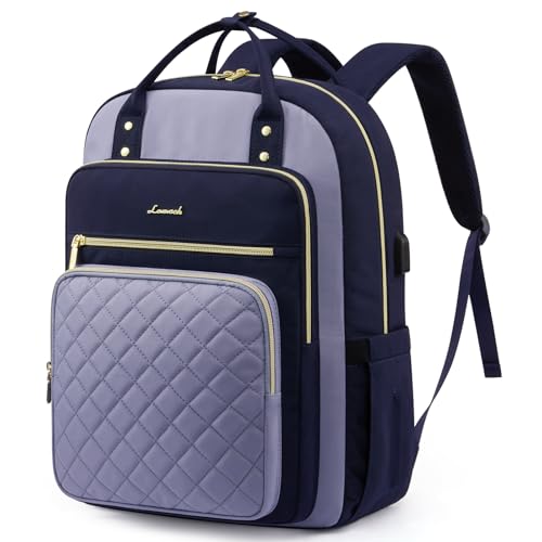 Image of LOVEVOOK Laptop Backpack Purse for Women, 15.6 inch Laptop Bag for Travel with USB Port, Water Resistant Lightweight Daypacks for College Work Business, Nurse Teacher Computer Backpacks