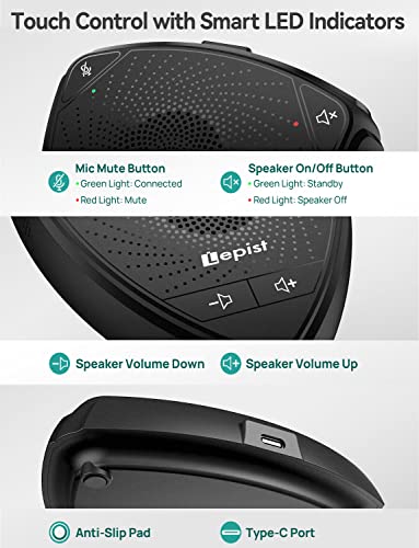 Usb Speakerphone, Lepist Computer Speakers With Microphone For 4 People Business Conference 360° Voice Pickup, Usb Skype Speakerphone Conference Call Speaker With Microphone, Plug And Play, Le2101N #TOP4