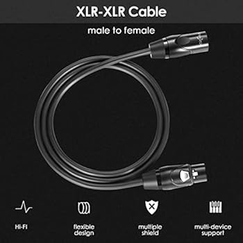 Tertullus Câble Audio XLR Haut De Gamme - 1,5 M - Fiche XLR Mâle Vers Femelle - Plaqué Argent - OFC Xlr - Câble Stéréo Pour CD, Amplificateur De