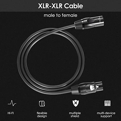 Twozoh XLRオス-メスマイクケーブル 10M 2本入り バランス3ピン XLRマイクコード (Profesional/Hifi)