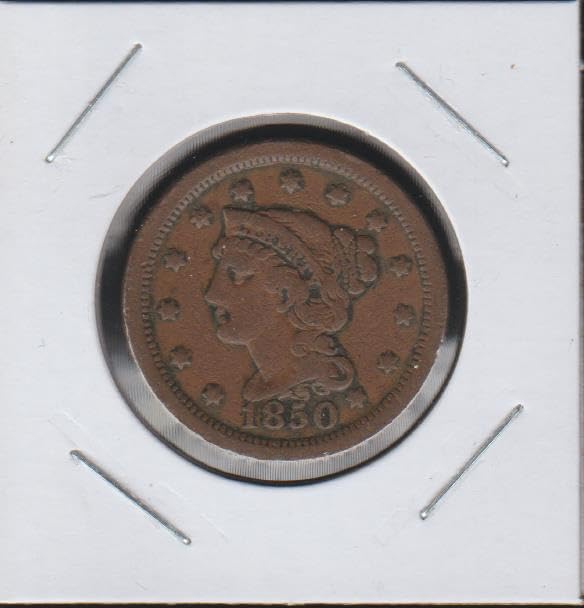 1850 No Mint Mark Matron Head Modified (1835-1839) and Braided Hair (1835-1857) Penny Seller Fine