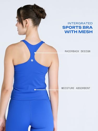 Image of CAVA Racerback Tank for Women | Built-in Bra, Racerback Design, Breathable Fabric, Stretchable Fit | Activewear for Yoga, Gym & Everyday