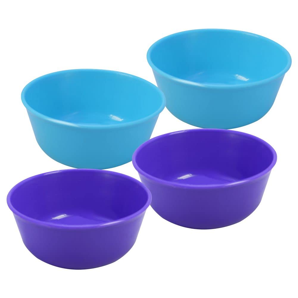 Wonder Plastic Sigma 300 Microwave Safe Multipurpose Mixing Bowls, Set of 4 pc Bowl 300 ml (Cyan Violet)