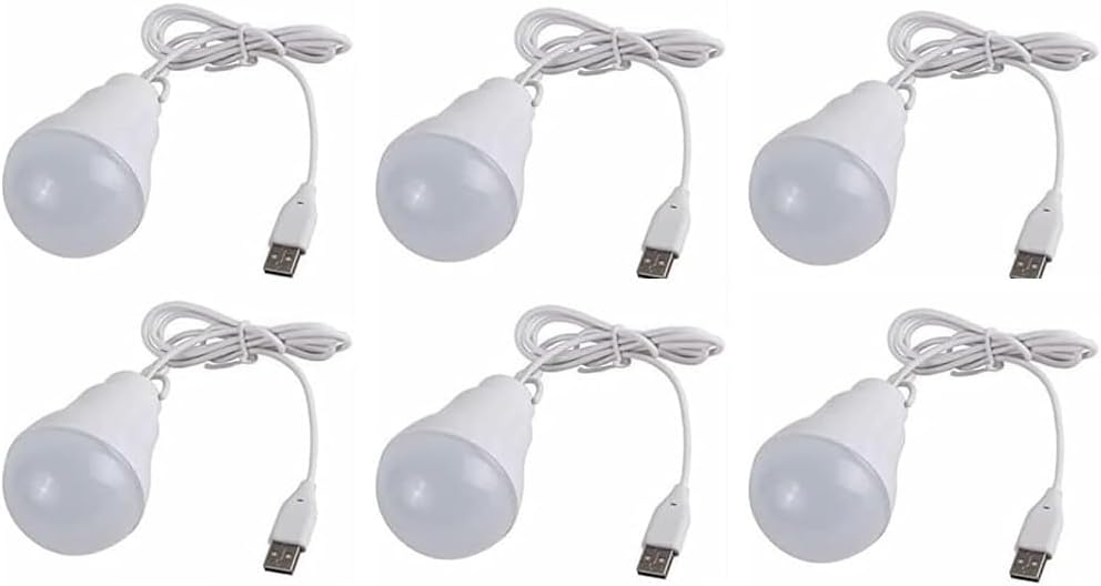 USB LED Bulb/EMERGENCY LIGHT of 5 V (Pack Of 6)