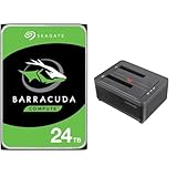 Seagate BarraCuda 24TB 内蔵 ハードディスク ST24000DM001/EC & センチュリー 『裸族のお立ち台TWIN』CROS2U3CP6G_FP セット