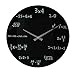 Produktbild levandeo Designer Wanduhr aus Glas INKLUSIV Batterie - 35cm schwarz - Mathe Mathematik Mathematic Zahlen Formeln - Design Uhr Glasuhr 35 cm rund