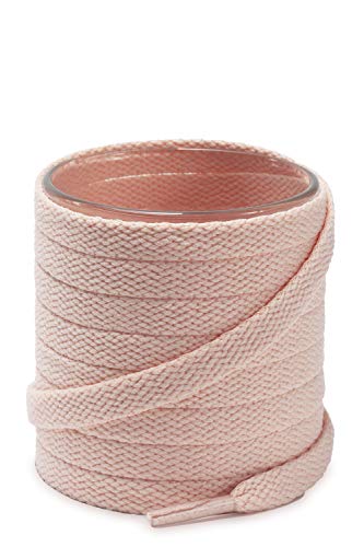 Image of Shoemate Flat Solid Color 5 /16 inch Shoe Laces for Sneakers and Athletic Shoes with 4 Shoelaces Aglets