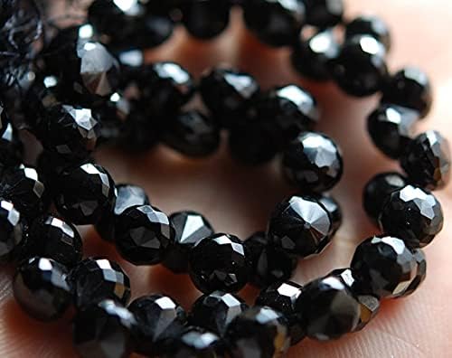 Spinelle noire perles oignons de 7mm pour fabriquer un cadeau unique - 3