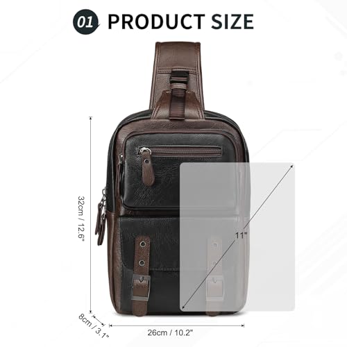 Image of Convertible Sling Bag Crossbody Backpack, Bags with Headphone Jack Shoulder Bag