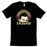 Ew David T Shirt Ew David Rose Shirt Schitt's Creek t-Shirt Novelty t-Shirt Short Sleeve Print Casual Top (Medium-Black)