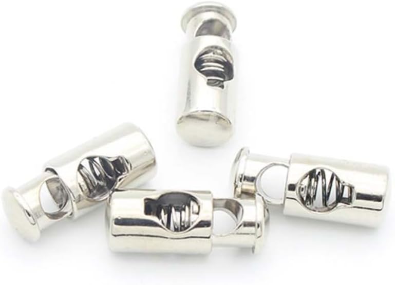 SEWACC 50pcs Metal Spring Buckle Cord Locks Drawstring Toggle Sewing Button for Lanyard Luggage Clothing Backpack Sports Shoelace Tent