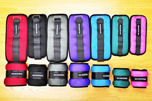 Signature Fitness Peso da perna do braço do tornozelo totalmente ajustável, 1,8 kg cada (par de 3,6