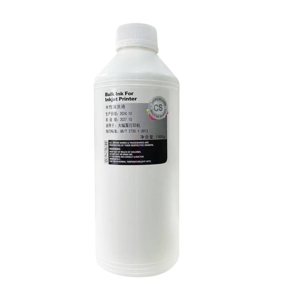 Solución de Limpieza, Tinta líquida a Base de Agua, Limpiador de Cabezal de impresión, Tinta de sublimación de Pigmento, Compatible con Impresora