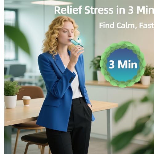 Portable Breath Balancer: Quit Smoking Gadget & Anxiety Relief Item. Quick 3-Minute Decompression, Sleep Aid, Focus Enhancer. Sports Recovery & Corporate/Family Wellness Gift (Black) - Image 4