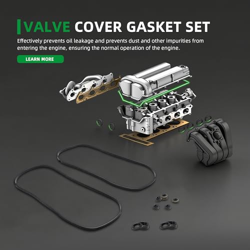 Image of Valve Cover Gasket Set VS50576R for Honda Accord 1998-2000, for Odyssey 1999-2004, for Pilot 2003-2004, for Acura CL 1997-1999 /2001-2003, for MDX 2001-2002, for TL 1999-2003, 3.0L /3.2L /3.5L V6