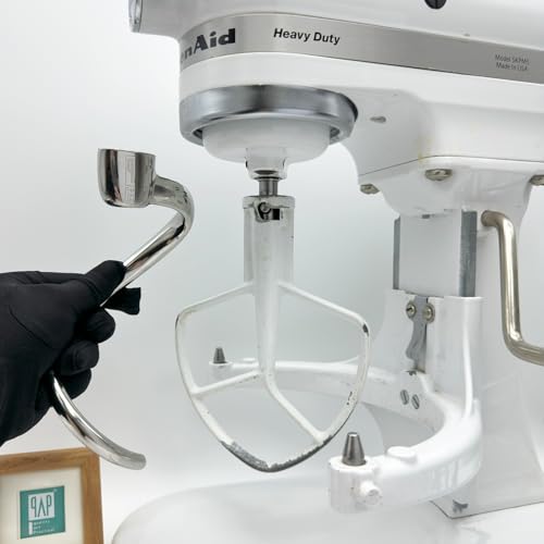 Image of Durable Spiral Dough Hook - Compatible with KitchenAid Heavy Duty Series 5 Qt Bowl-Lift Stand Mixers(K4, K5, K5A, K5SS, KSM5, KDM5, KPM5, KP50, KSM50, KPM50, KSM450, KSM500, KPD162, KSMC50, PRO 500)