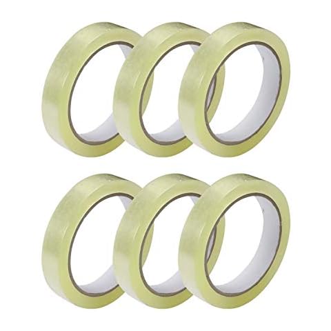GTSE - Klebeband Transparent - 24 mm x 66 m pro Rolle - Klebeband zum Verpacken von Geschenken, für zuhause, die Schule und das Büro - 6 große Rollen Cover