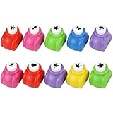 10 Pack Multicolor Paper Hole Punch Craft Set with 10 Shapes for DIY Crafting, Scrapbooking Supplies, and Handmade Greeting Cards
