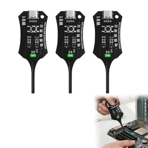 Tester Induttori Circuito, 3x Tester Di Induttanza Elettromagnetica Ad Alta Sensibilità, Testers Per Componenti Scheda Madre, Rilevatore Induttanza Manutenzione Elettronica Efficiente Per Riparazione
