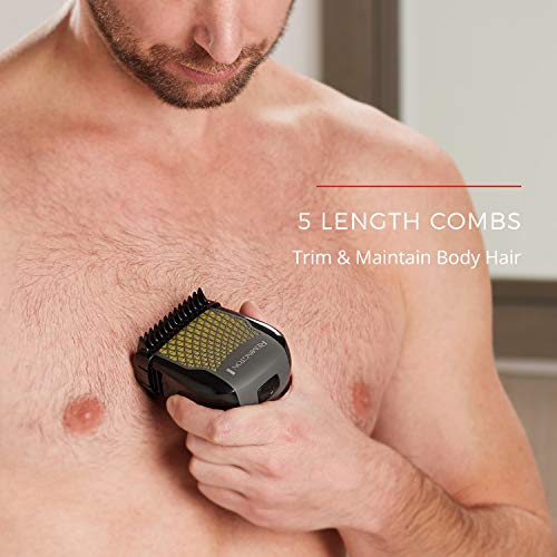 Remington Bht6455Ff Shortcut Pro Body Groomer With Extendable Curved Handle And 5 Length Combs, Rechargeable Battery For Cordless Use, Shave Wet Or Dry #TOP5