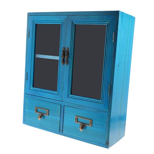 iplusmile Armario de Madera Vintage para Pared con Doble Puerta Mueble de Almacenamiento Multifuncional para Cocina y Decoración Rústica para Organización y de Espacio