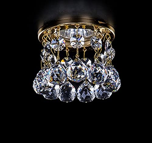 Led Chandelier Lustres De Cristal Living Room Lighting Dia8*H7.5cm Crystal Corridor Light Modern MI-NI Crystal Lamps
