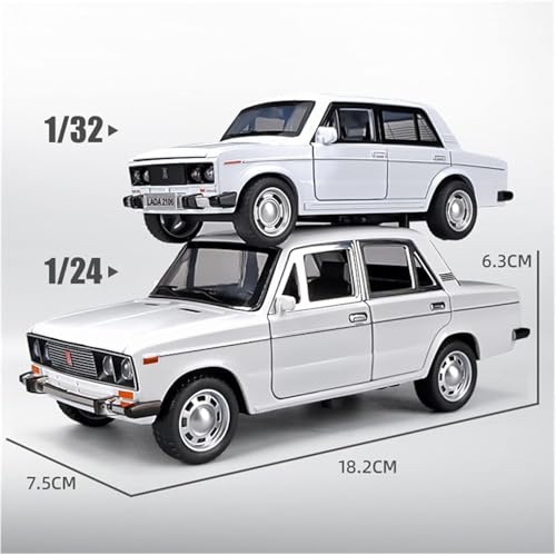 Image of 1:24 Big Lada 2106 Die-Cast Metal Model Car | Classic Vintage Russian Car Toy for Kids