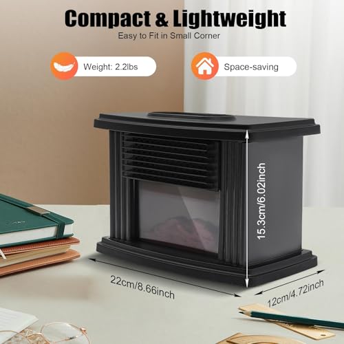 Image of Electric Fireplace Heater Fireplace Stove with 3D Flame Effect Overheating Protection for Indoor Outdoor Home Electric Stoves