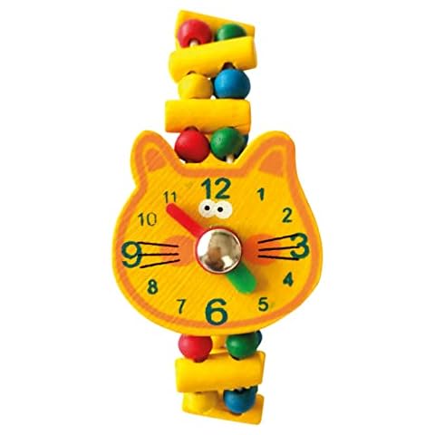 Bino 9987138 Wooden Watch-Cat, Colourful Cover