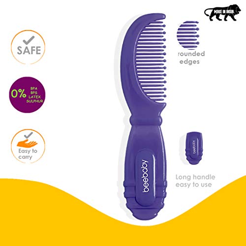 BeeBaby-Round-Edge-Baby-Comb-Pack-of-2-Blue-Violet-0M