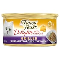 Fancy Feast Delights With Cheddar Adult Wet Cat Food Turkey & Cheddar Cheese Feast in Gravy 24x85g