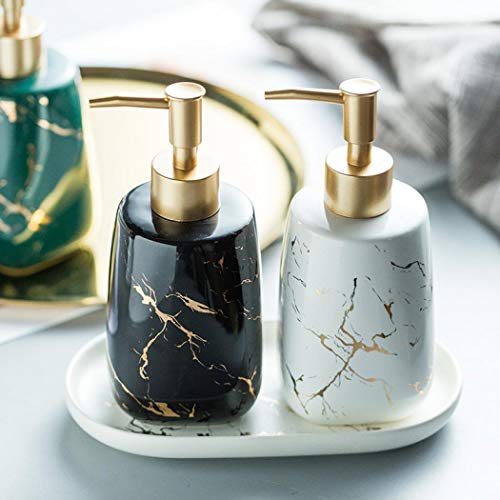 Yyw SCSY480171_5125628 Liquid Lotion Dispenser Soap Dispenser Bottle Marble Ceramic Soap Pump, 350Ml Hand Soap Dispenser, Ceramic Soap Dispenser For Bathroom Kitchen Countertop thumb #4