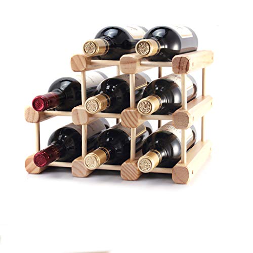 Soporte de vino de madera sólido para botellas miniatura 1
