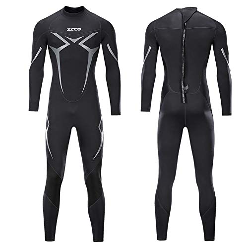 WYYHAA Men's Wetsuits 3Mm Premium Neoprene Full Sleeve Dive Skin Back Zip Diving Wet Suits for Spearfishing Snorkeling Surfing Canoeing