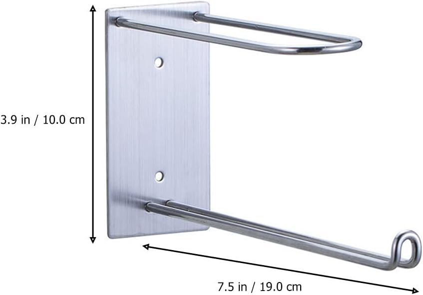 Heavy-Duty Stainless Steel Nail-Free Hook for Bathroom, Self-Adhesive Robe and Towel Hanger, Punch-Free Wall Mount Hook for Home Organization