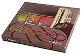 Dieses Set enthält 3 Kalligrafie-Federn, 1 Federhalter, 1 Pinsel, 1 Fläschchen mit 15 ml schwarzer Tinte für Füller und 1 Lehrbuch (in französischer Sprache).
