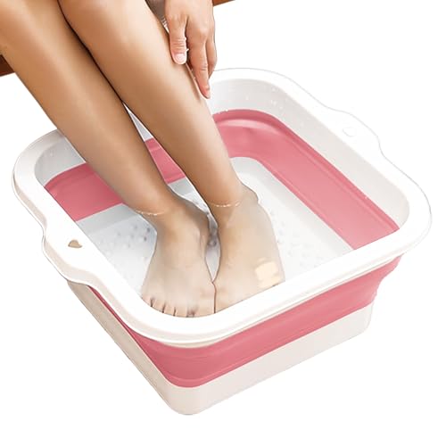 Dopsyesn Barreño Para Remojar Pies - Cubo De,Plegable Tamaño Grande Antideslizante Con Puntos De Masaje Para Baño Hogar Unisex Adultos