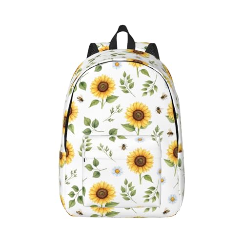 Sac bandoulière 17,7 pouces imprimé fleuri - Sac à dos à main femme