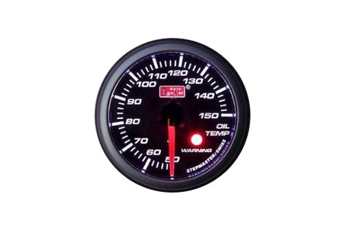 オートゲージ AUTOGAUGE 油温計 SM 52 SM52シリーズ 52mm 52Φ スモークフェイス ワーニング機能付き