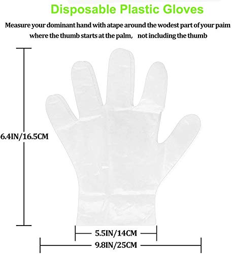 100 Pièces Gants en Plastique PE Gants Jetables Gants – Image 5