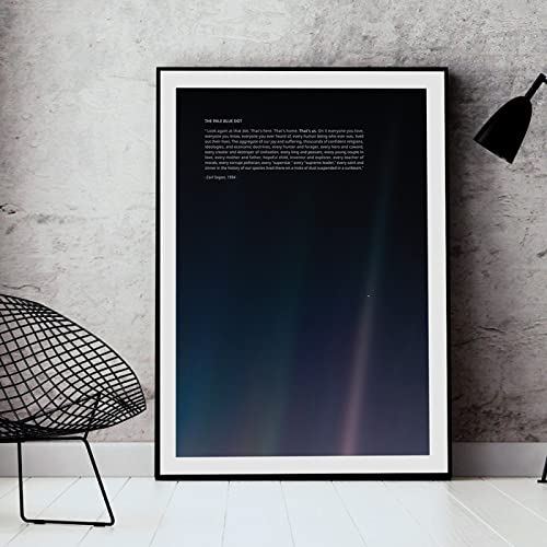 TANYANG Pale Blue Dot Print Poster Voyager Earth Planet At The Earth Classic Photo Canvas Painting Wall Art Decor Caligraphy Painting 40X50Cm Sin Marco