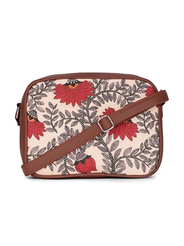 Image of ZOUK Sling Bag | Crossbody Bags for Women | Women's Handbags | Stylish | Vegan Leather Evening Bag | Travel & Office Use | Purse and Wallet | Nawabi Couture