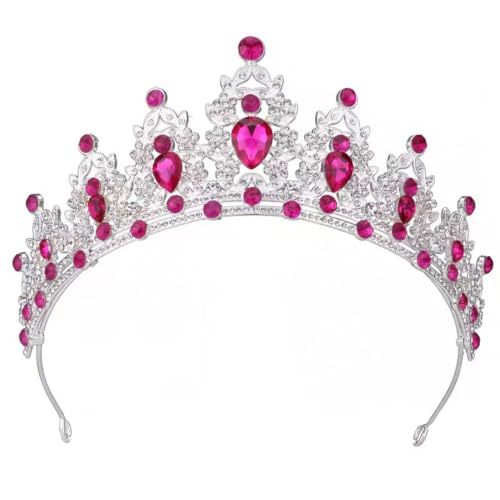 Corona de novia con cristales y tiara brillante de cumpleaños 7
