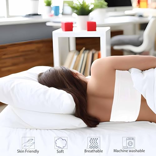 Ifaon Medium Thin Flat Slim Ultra Soft Bed Pillows Standard Size Set Of 2 Pack For Sleeping thumb #6