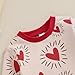 FYBITBO Baby Girl Fall Winter Clothes Heart Print Long Sleeve Sweatshirt Pullover Pants Set Baby Girl Valentines Day Outfit (Red Hearts, 0-6 Months)