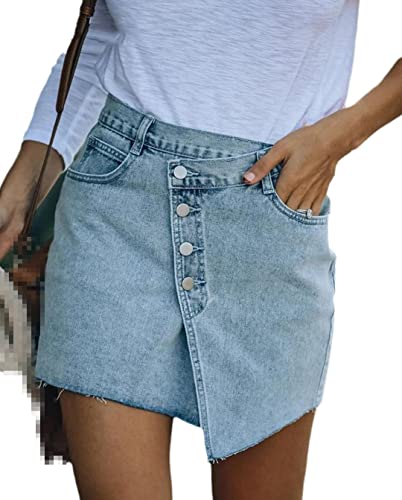 Jupe en jean asymétrique pour affiner la silhouette en 36
