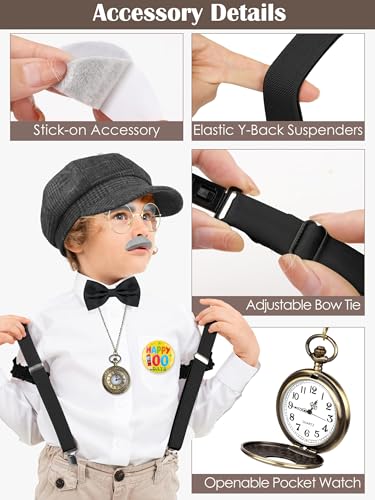Disfraz niño anciano 12 piezas con accesorios miniatura 5