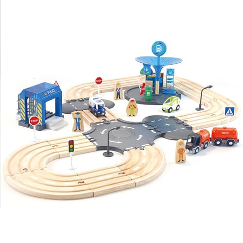 Wooden Train with Tracks (3)